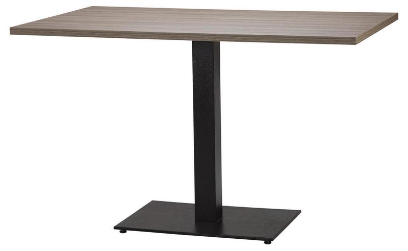 1200mm x 700mm , Shorewood/ Matching ABS, Flat Black Rectangular (Dining Height) - main image