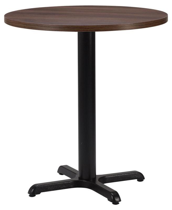 Round , Tobacco Pacific Walnut/ Matching ABS, Cross Small (Dining Height) - main image