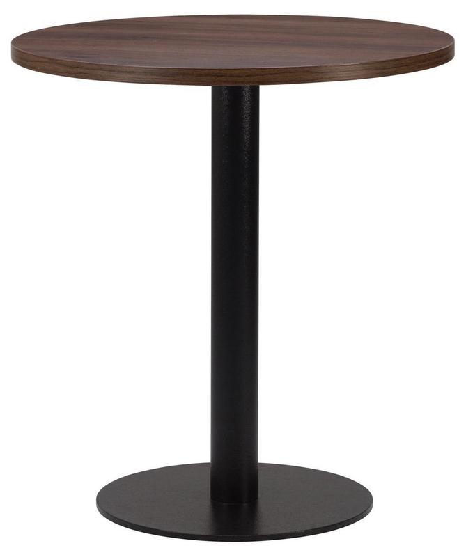 Round , Tobacco Pacific Walnut/ Matching ABS, Flat Black Small Round (Dining Height) - main image