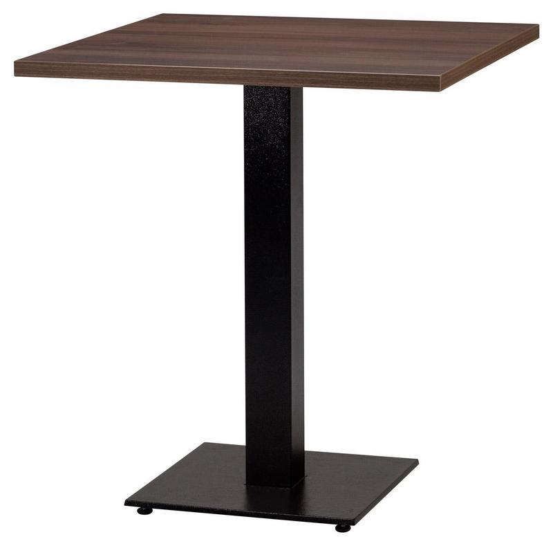 Square , Tobacco Pacific Walnut/ Matching ABS, Flat Black Small Square (Dining Height) - main image