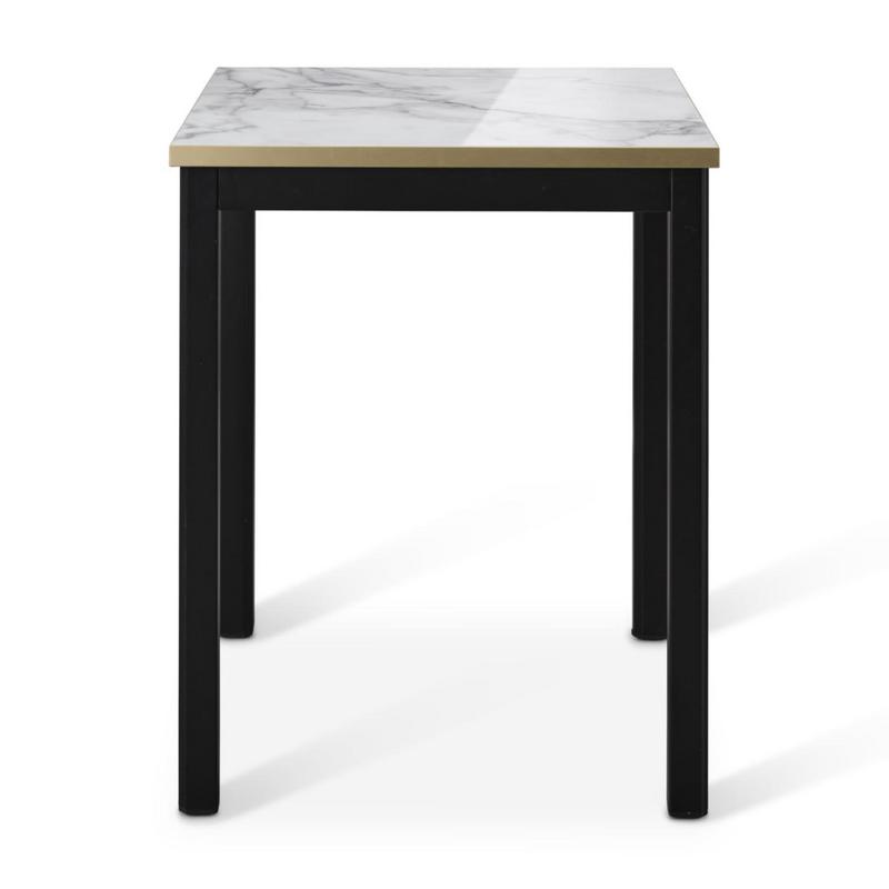 Premium High Gloss Dining Height Table - Calacatta Marble - main image