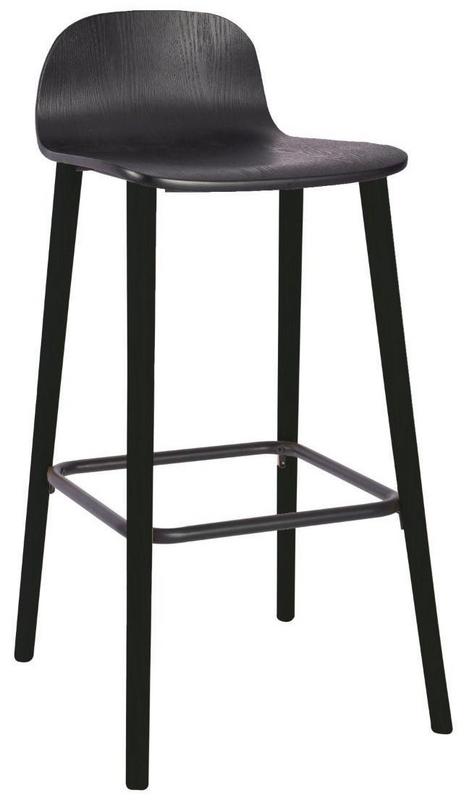 Ellie High Stool (Wood Legs Black) - main image