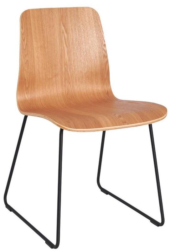 Ellie Side Chair Clear Lacquer- Skid Frame - main image