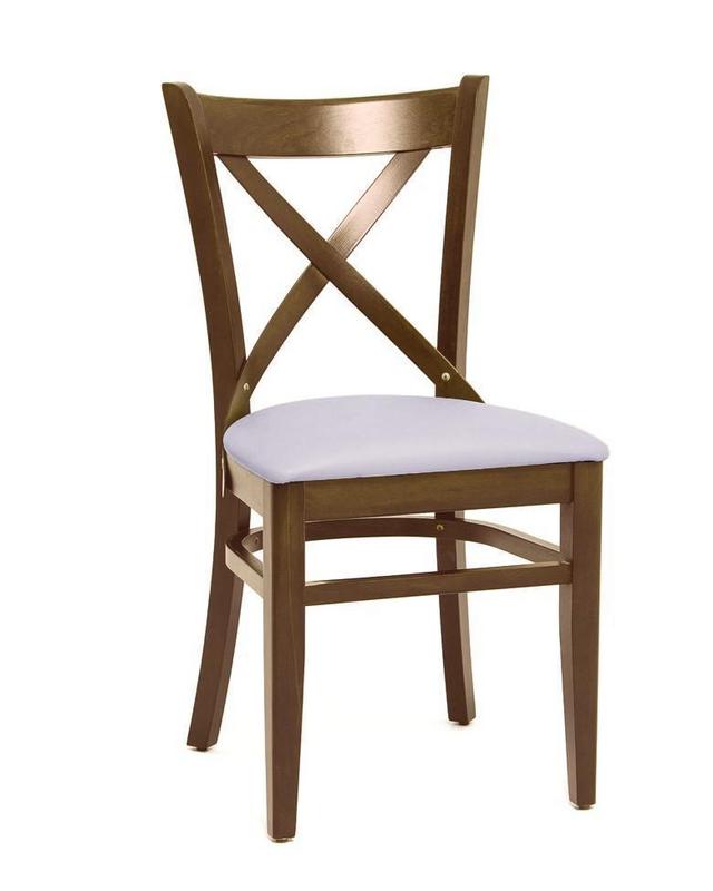 Cross Side Chair - Upholstered Seat - main image