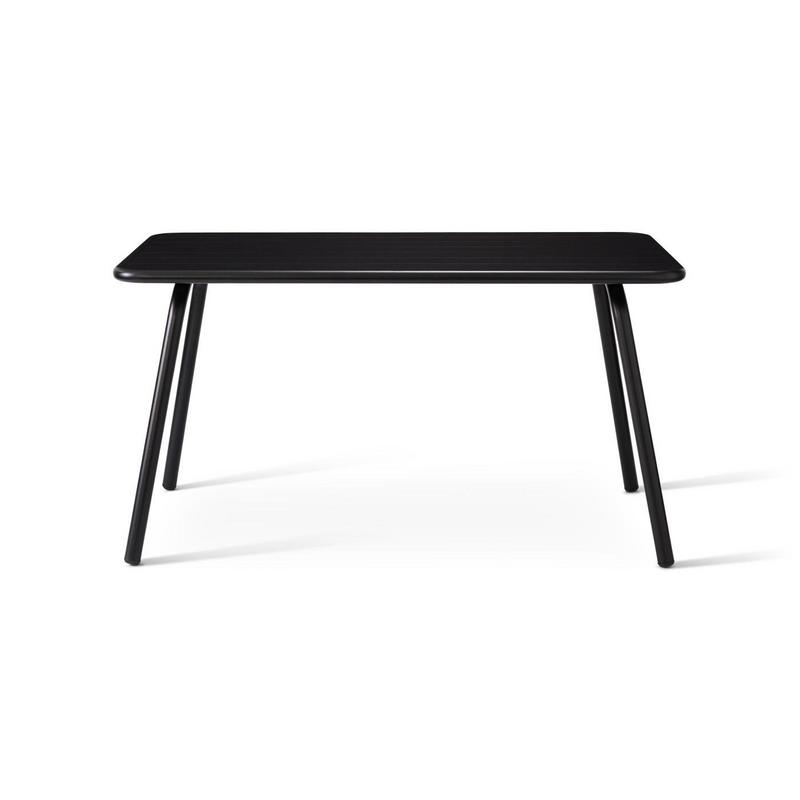 Rio Black Aluminium Table 6 Seater 1400x800 - main image