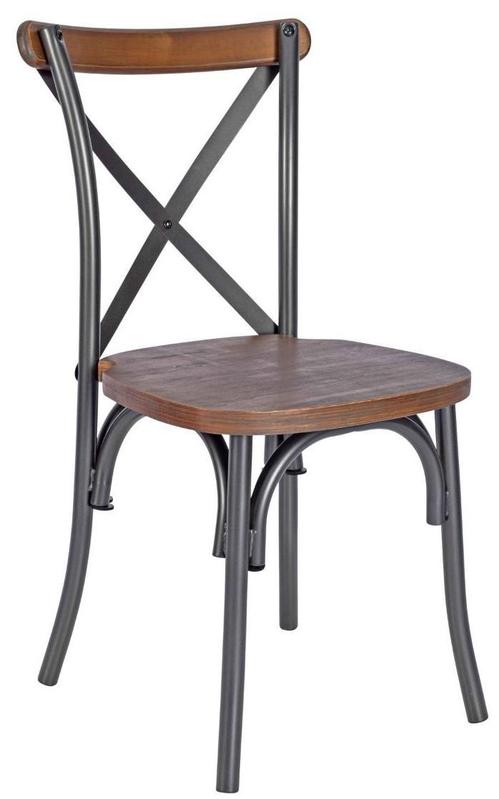 Ceilia Crossback Metal Side Chair - main image