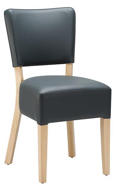 Charlie Side Chair - Faux Leather With Light Beech Frame - main image