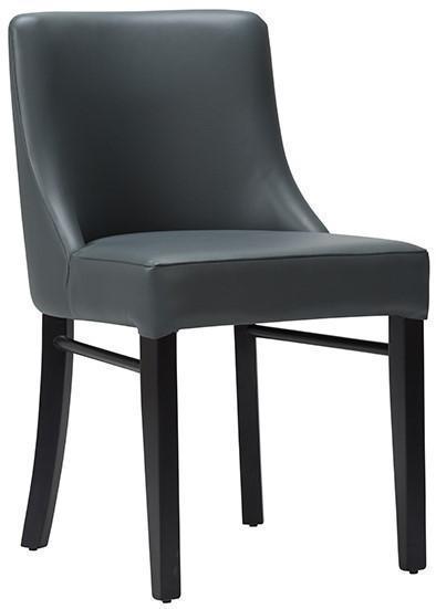 Sienna Side Chair - Faux Leather With Black Frame - main image