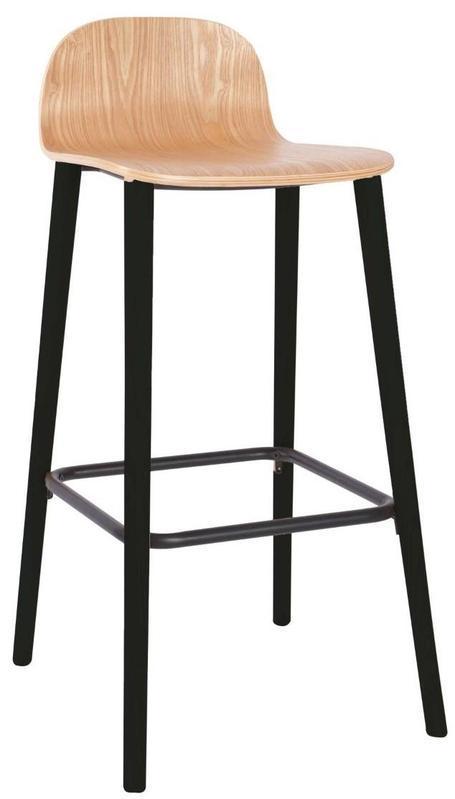 Ellie High Stool (Wood Legs Black) - main image