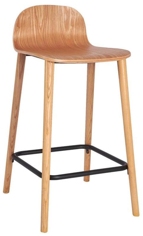 Ellie Mid Height Stool (Wood Legs Lacq) - main image