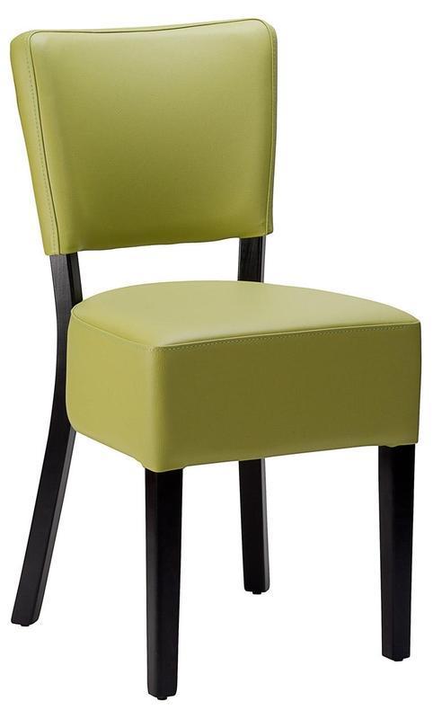 Charlie Side Chair - Faux Leather With Black Frame - main image