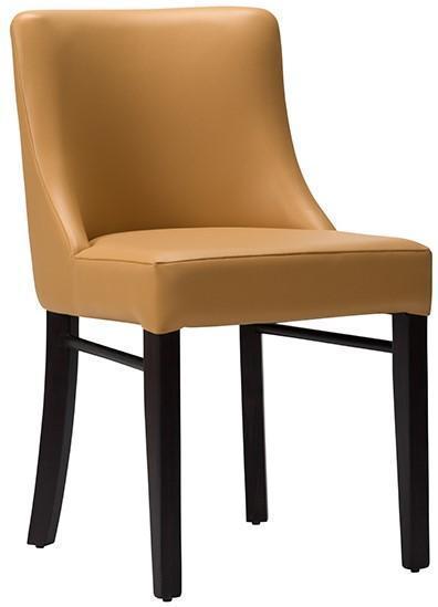 Sienna Side Chair - Wine Faux Leather With Wenge Frame - main image