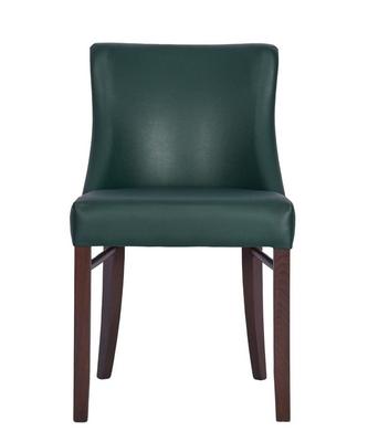 Sienna Side Chair - Moss Green Faux Leather With Walnut Frame - thumbnail image 3