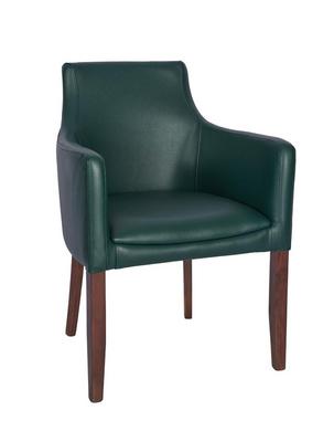 Sienna Armchair -Moss Green / Walnut