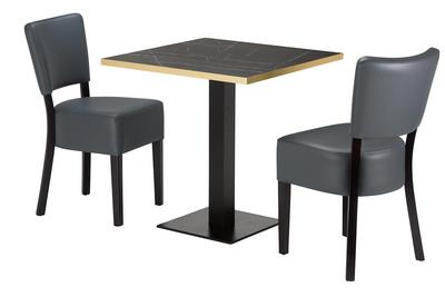 Charlie Chair / Table Top / Flat Black Table Base