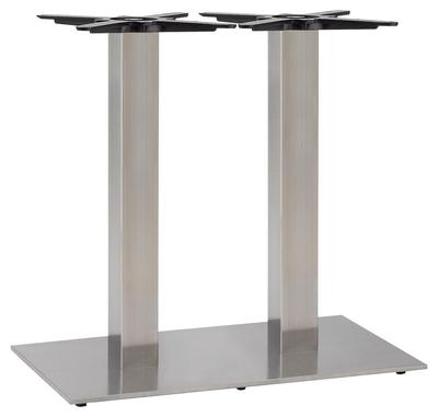 Flat Stainless Twin Table Rectangular Base  - thumbnail image 1