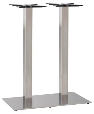 Flat Stainless Twin Table Rectangular Base  - thumbnail image 2