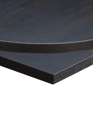 1200mm x 700mm , Black - Brown Sorano Oak/ Matching ABS, Cross Twin (Dining Height) - thumbnail image 2