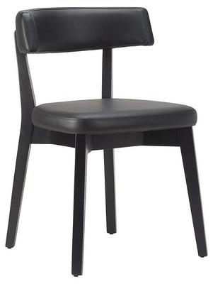 Sara Side Chair - Faux Leather With Black Frame - thumbnail image 2