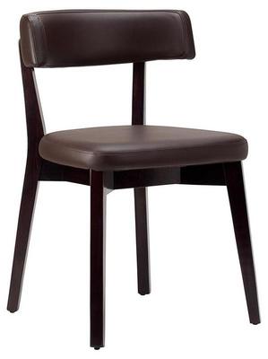 Sara Side Chair - Faux Leather With Wenge Frame - thumbnail image 4