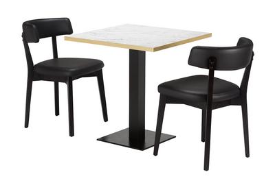 Sara Chair / Table Top / Flat Black Table Base  (DH)