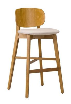 Lorenzo High Chair - Veneer Back / Upholstered Seat