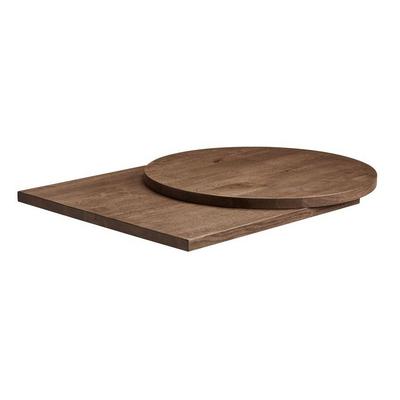 Rustic Solid Oak - Smoked - 600mm Round