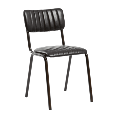 Stacey Stacking Side Chair - Black