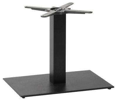 Flat Black Single Rectangular Table Base - Black - thumbnail image 2