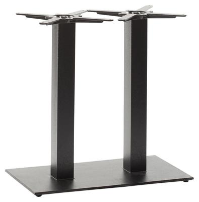 Flat Black Rectangular Twin Table Base - Black - thumbnail image 1