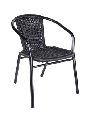 Black Wicker Armchair - thumbnail image 1