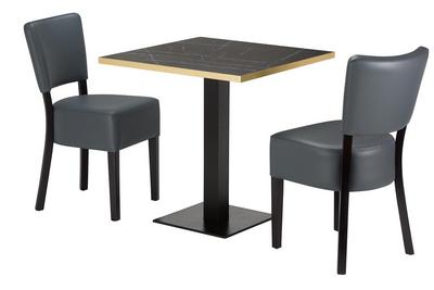 Charlie Chair / Table Top / Flat Black Table Base - thumbnail image 1