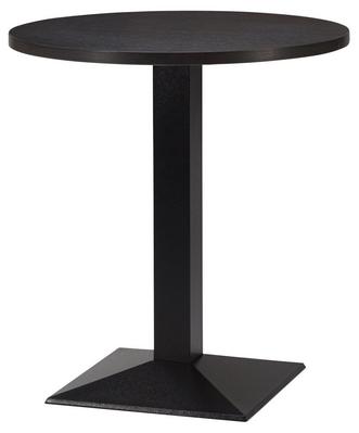 Round , Black - Brown Sorano Oak/ Matching ABS, Pyramid Square (Dining Height) - thumbnail image 1