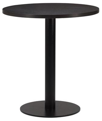 Round , Brown Sorano Oak/ Matching ABS, Flat Black Small Round (Dining Height) - thumbnail image 1