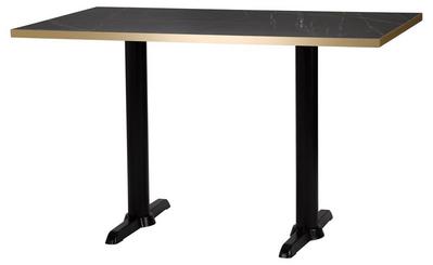 1200mm x 700mm , Black Pietra Grigia/ Gold ABS, Cross Twin (Dining Height) - thumbnail image 1