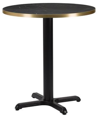 Round , Black Pietra Grigia/ Gold ABS, Cross Small (Dining Height) - thumbnail image 1