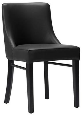 Sienna Side Chair - Faux Leather With Black Frame - thumbnail image 1