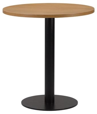 Round , Natural Lancaster Oak/ Matching ABS, Flat Black Round (Dining Height) - thumbnail image 1