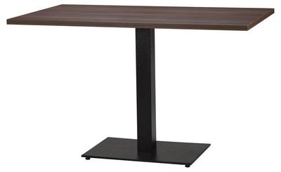 1200mm x 700mm, Tobacco Pacific Walnut/ Matching ABS, Flat Black Rectangular (Dining Height) - thumbnail image 1