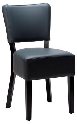 Charlie Side Chair - Faux Leather With Black Frame - thumbnail image 3