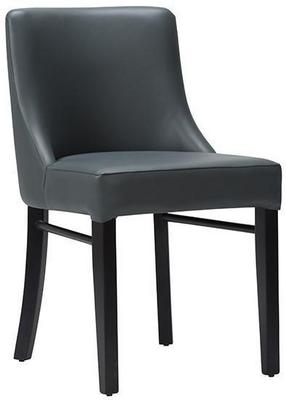 Sienna Side Chair - Faux Leather With Black Frame - thumbnail image 2