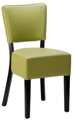 Charlie Side Chair - Faux Leather With Black Frame - thumbnail image 2